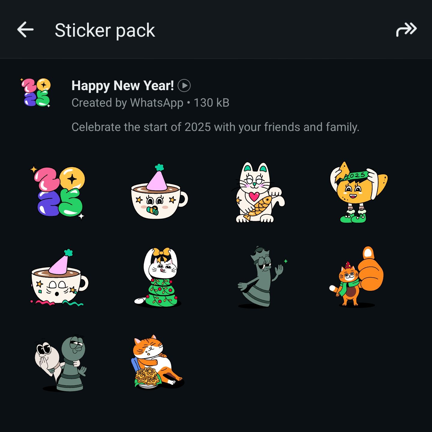 Whatsapp menambahkan stiker dan efek bertema sebelum Tahun Baru 4